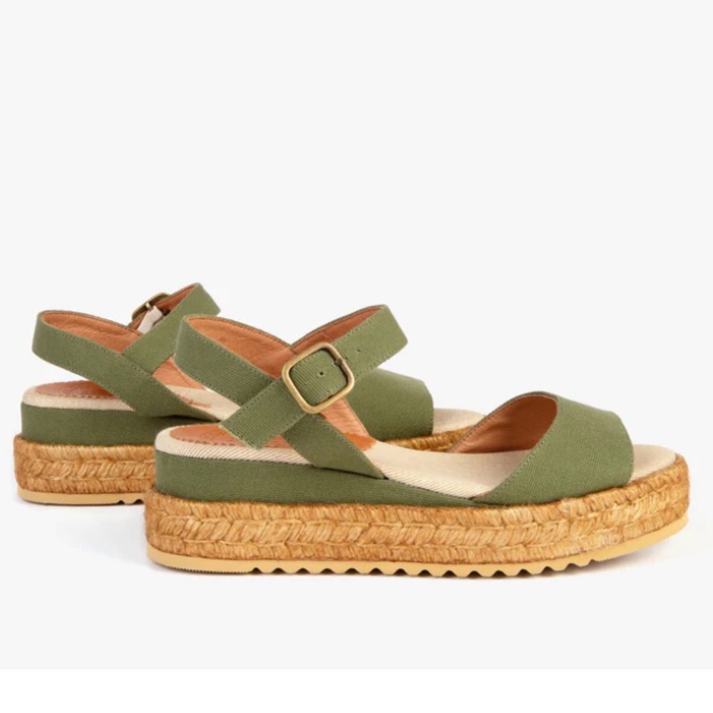 Monaco Espadrille Sandal Khaki (NEW IN THE BOX)